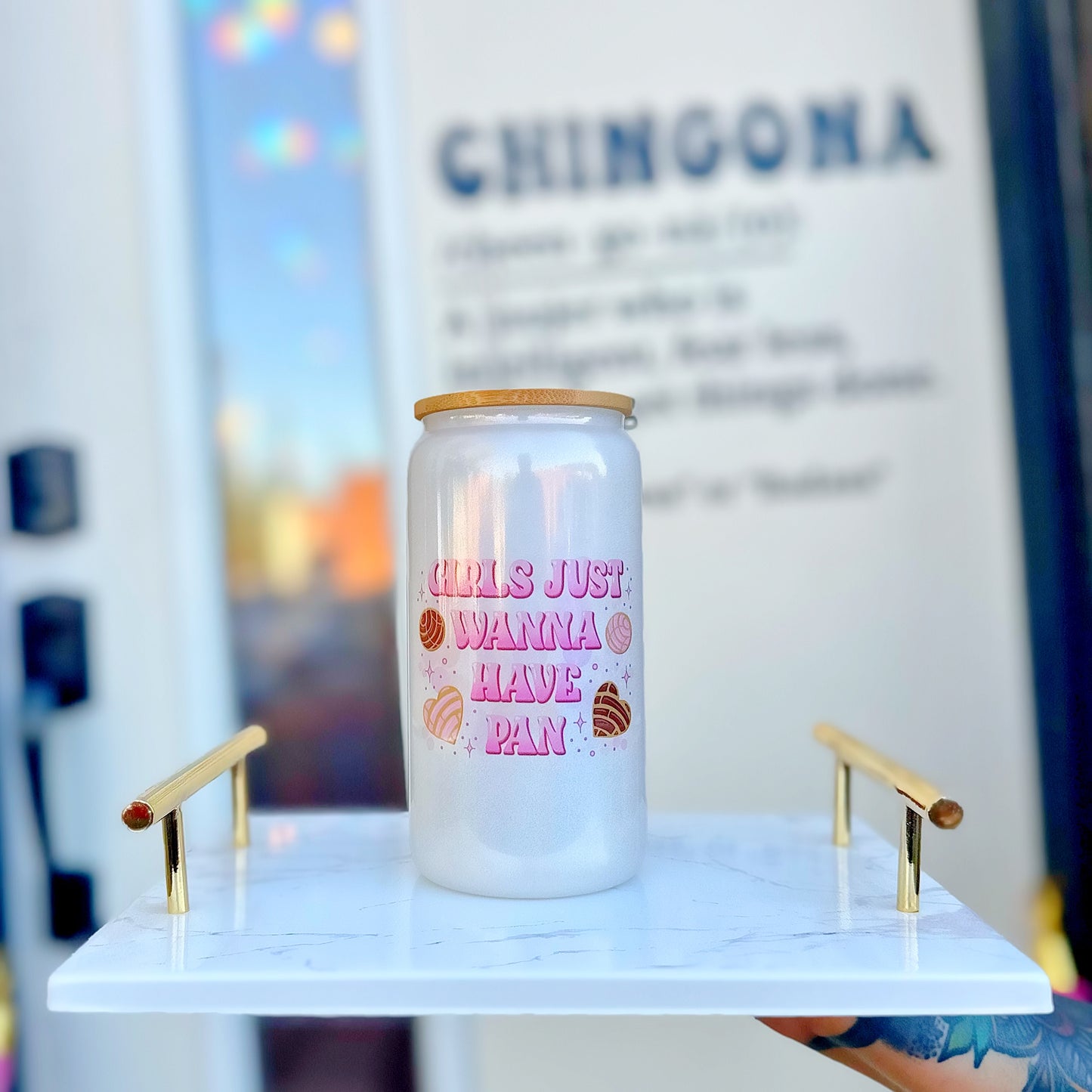 Girls Just Wanna Have Pan Glass Tumbler