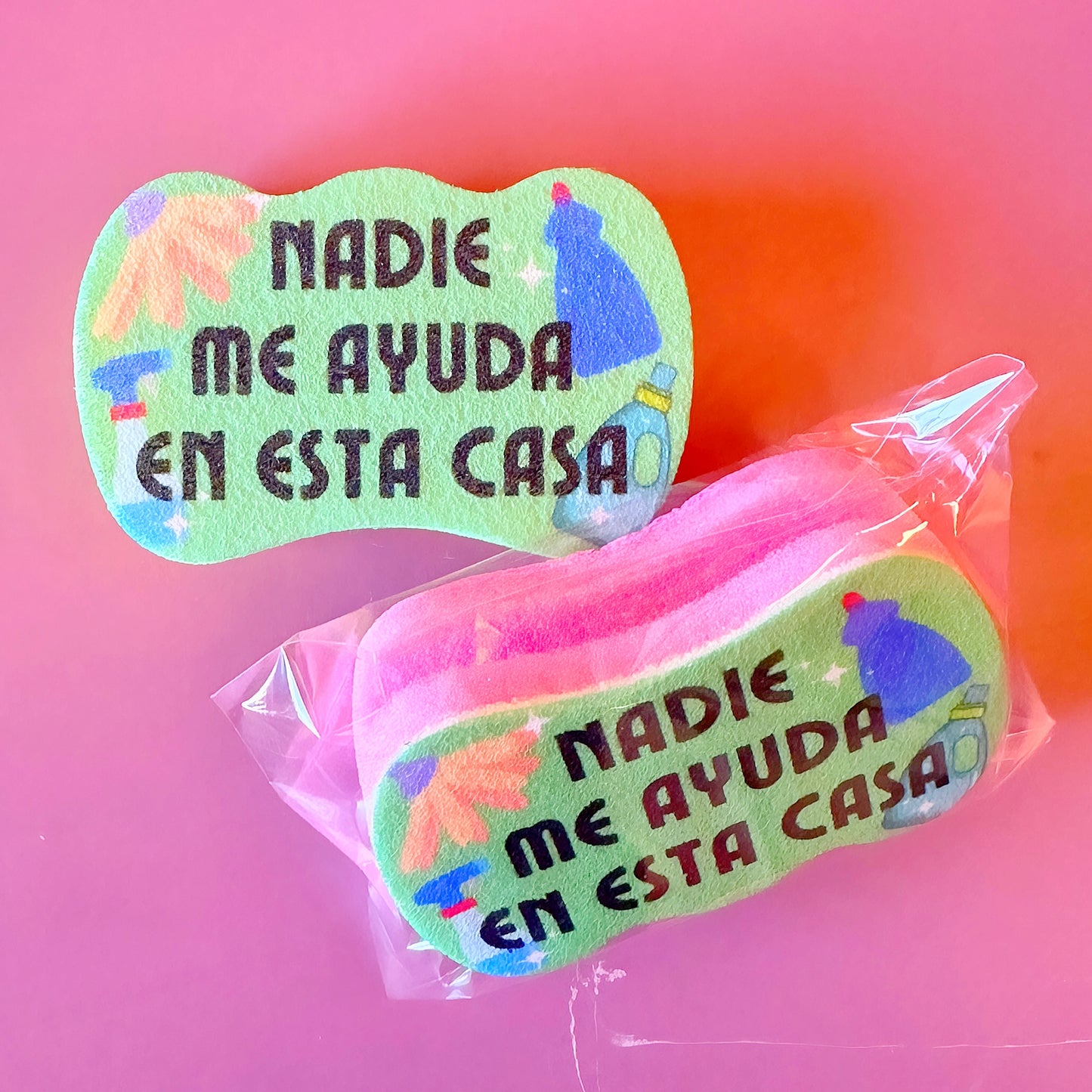 Nadie Me Ayuda Está Casa Sponge+Scrubber
