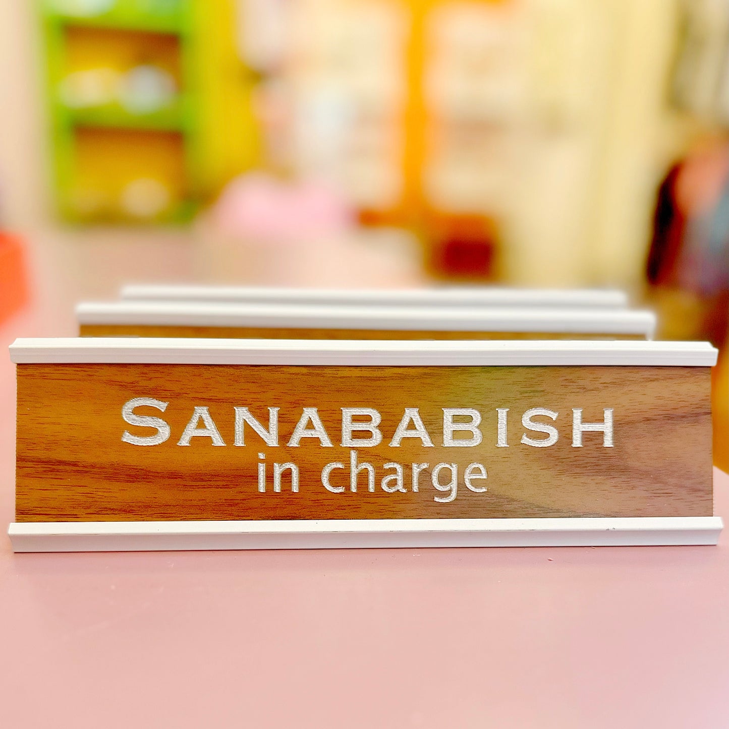 Sanababish In Charge Desk Name Plate