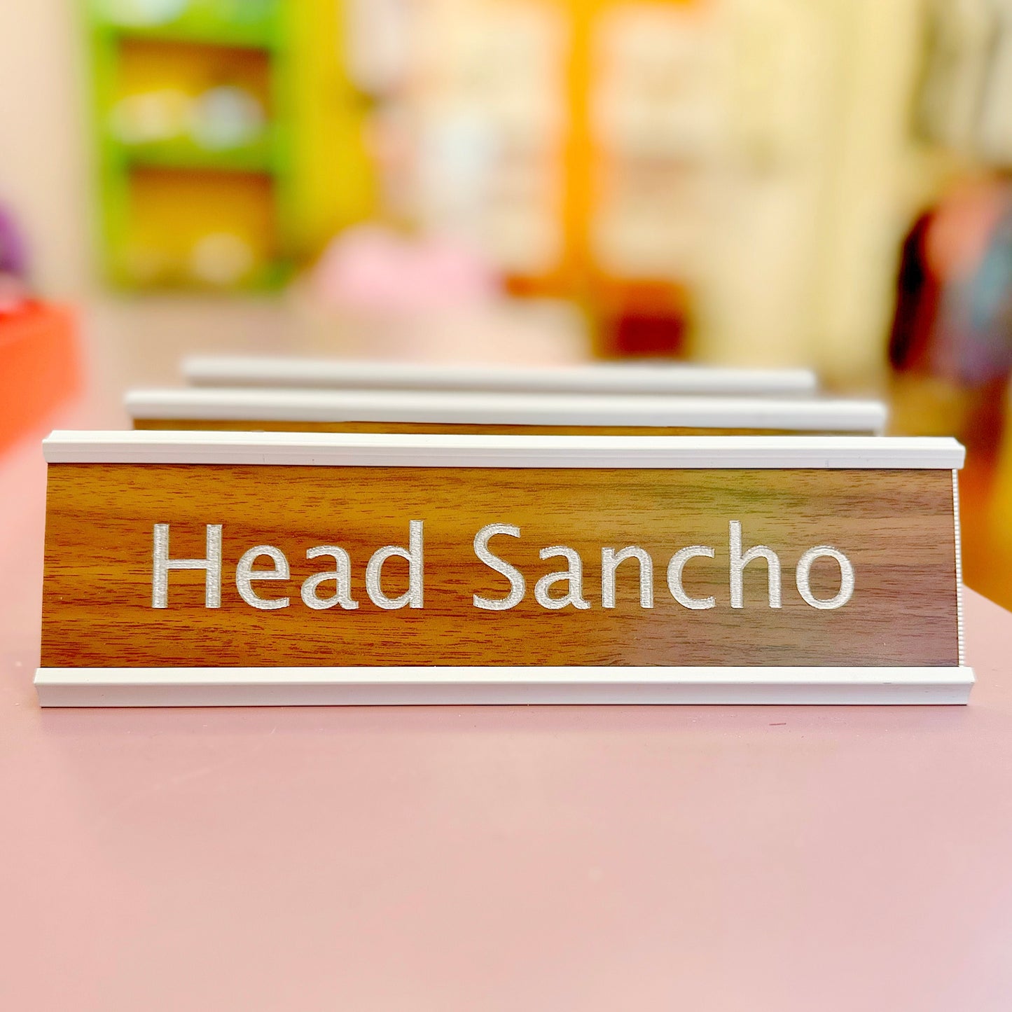 Head Sancho Desk Name Plate