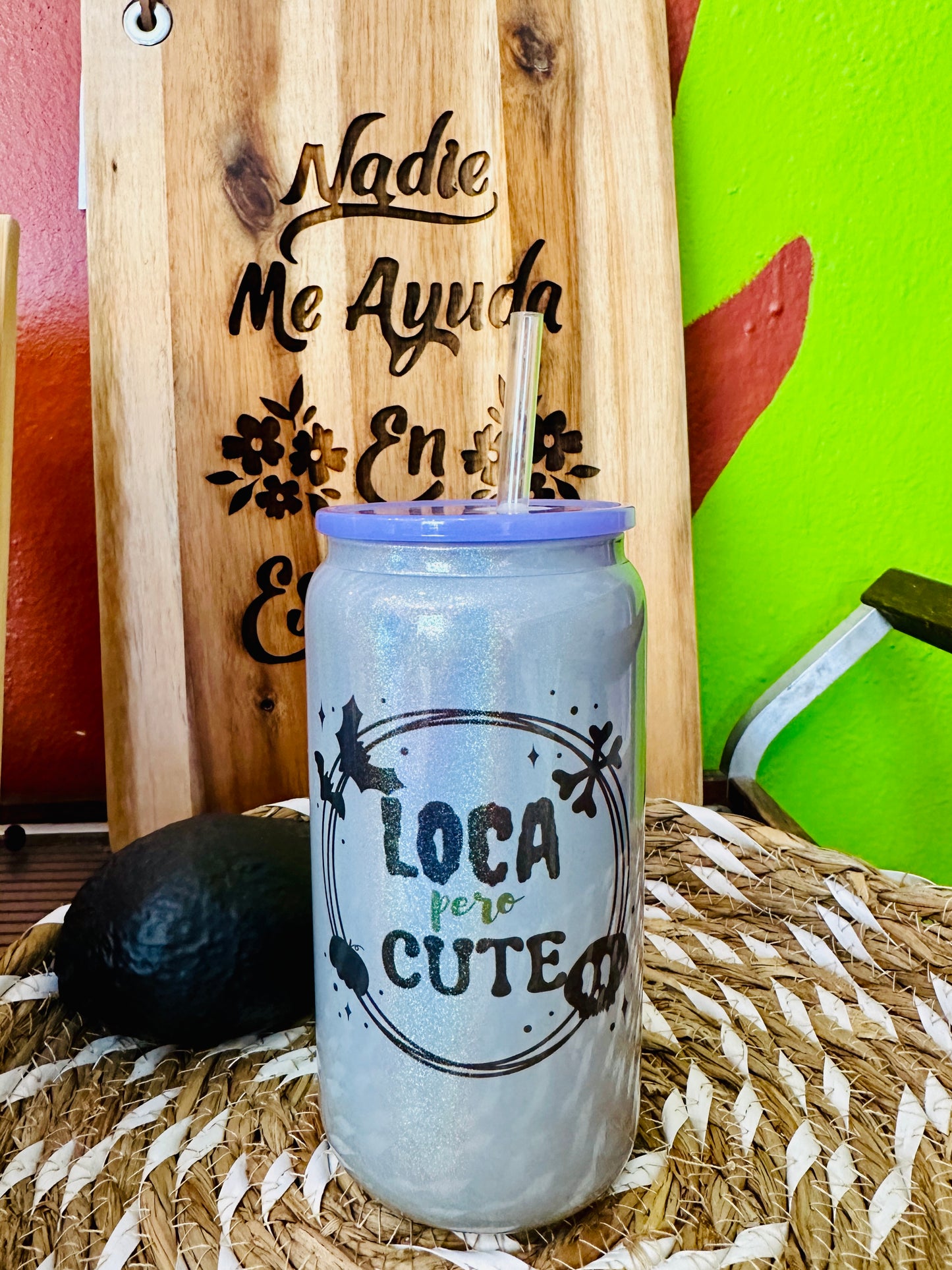 Loca Pero Cute Glass Tumbler