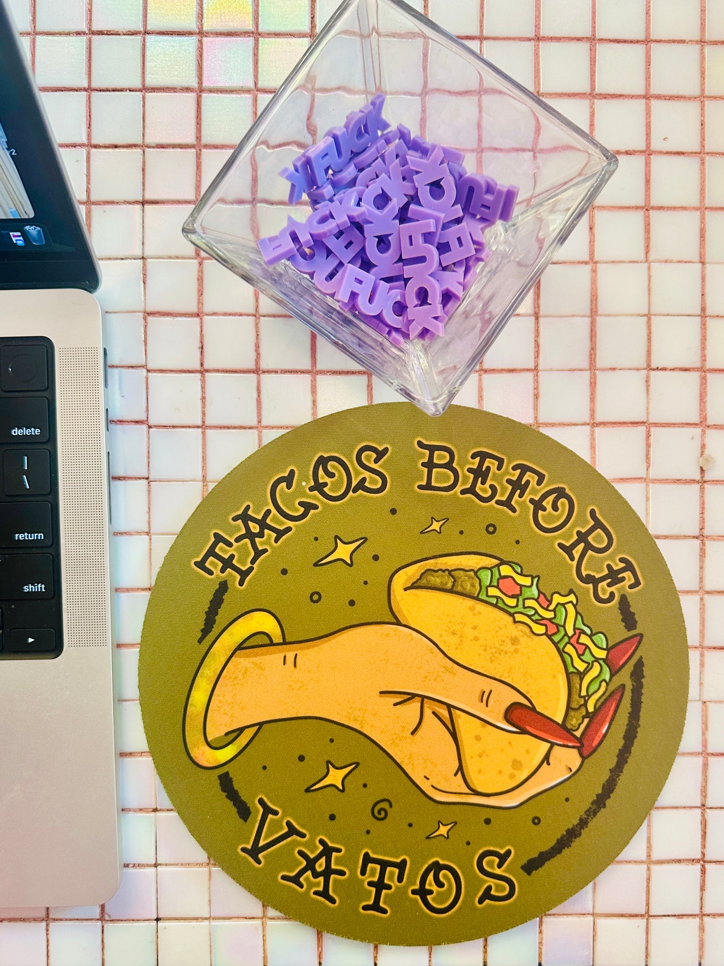 Tacos Before Vatos Mouse Pad