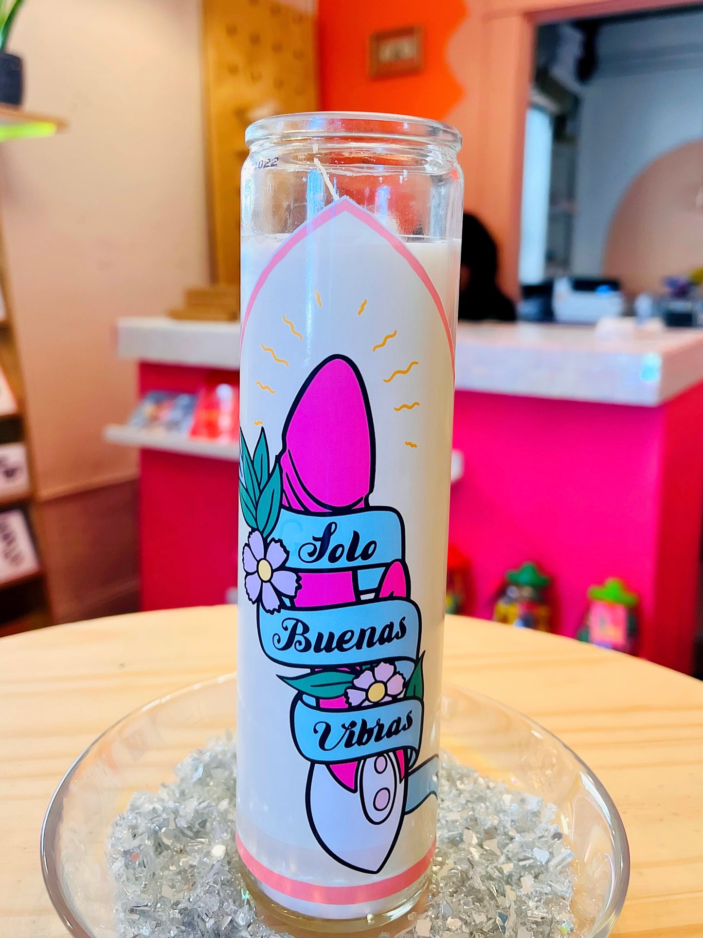 Solo Buenas Vibras Veladora