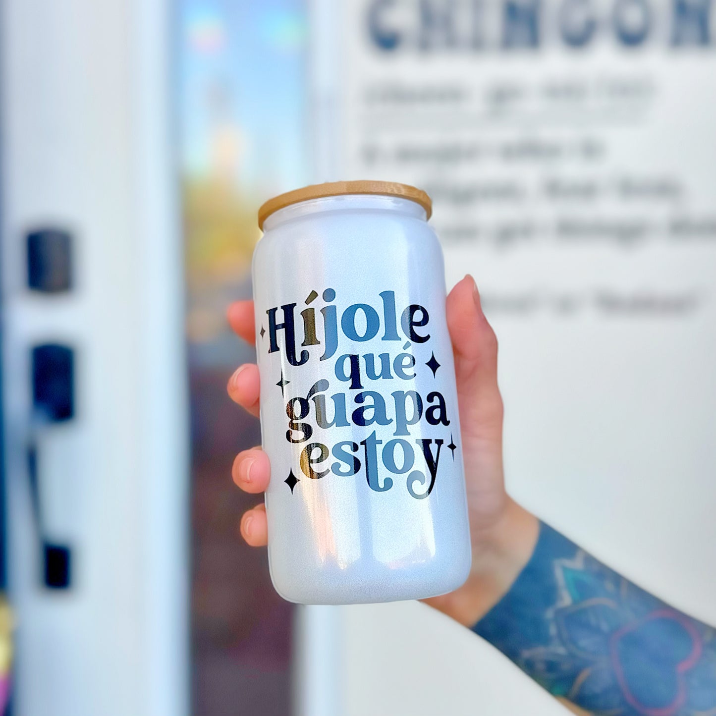 Híjole Qué Guapa Estoy Glass Tumbler