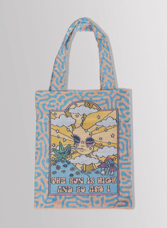 Sun Is High Woven Tote Bag