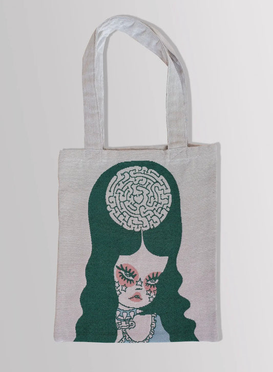 Maze Woven Tote Bag